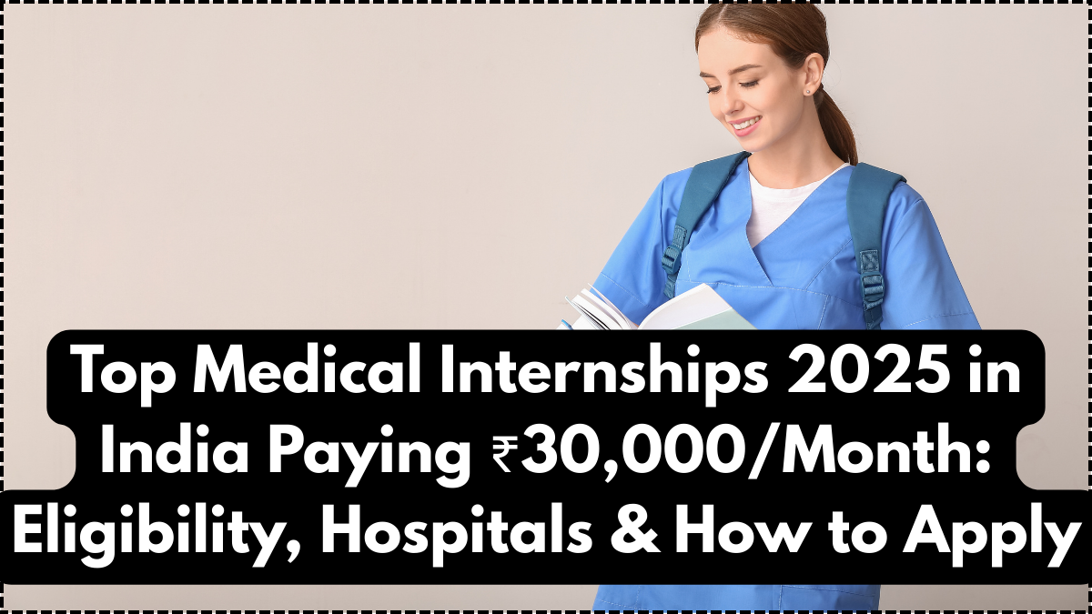 Top Medical Internships 2025 in India Paying ₹30,000/Month: Eligibility, Hospitals & How to Apply