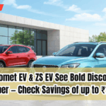 MG Comet EV & ZS EV See Bold Discounts This September — Check Savings of up to ₹1.34 Lakh