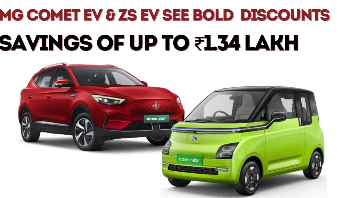 MG Comet EV & ZS EV See Bold Discounts This September — Check Savings of up to ₹1.34 Lakh